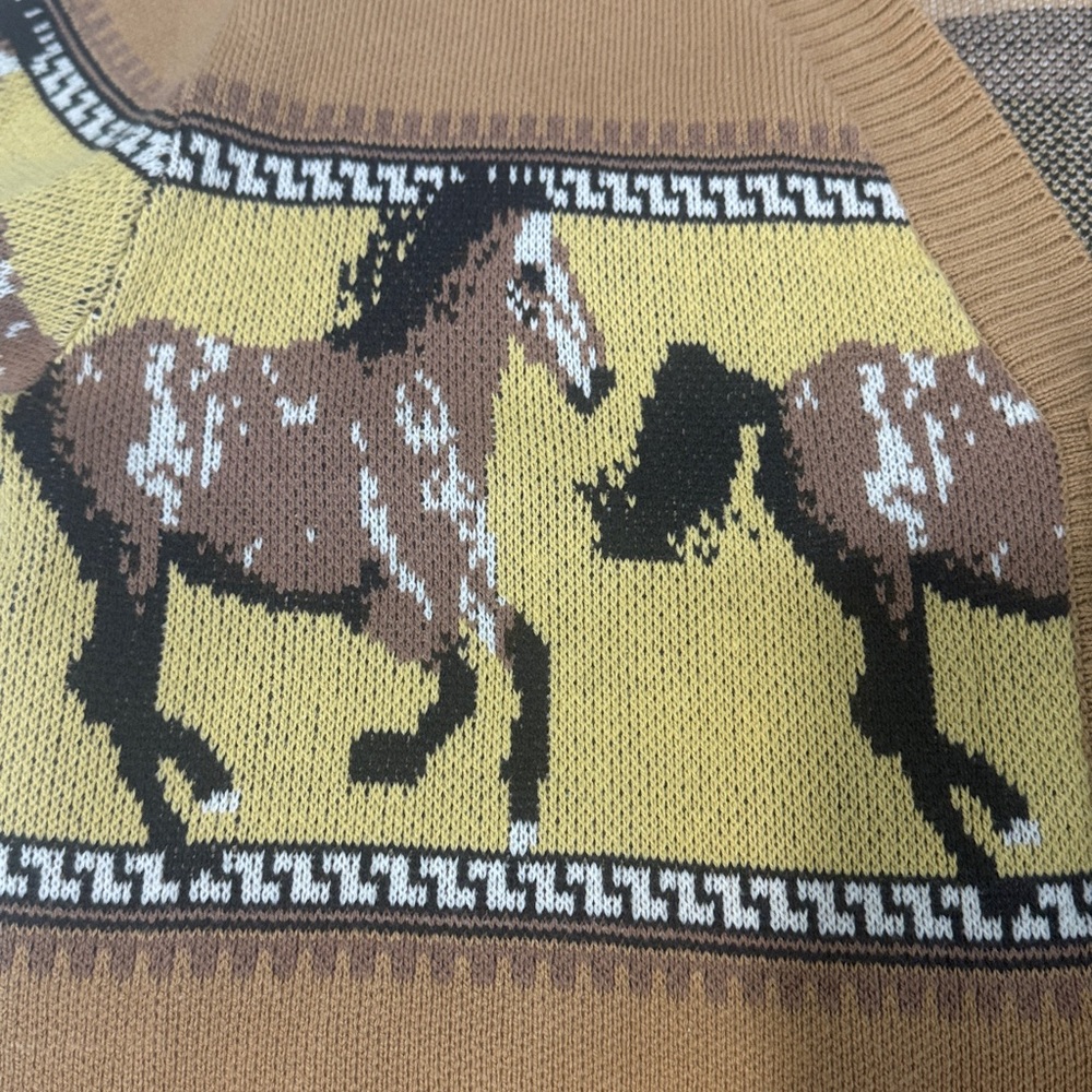 PACSUN Brown Horse Pattern Cardigan - Picture 10 of 10
